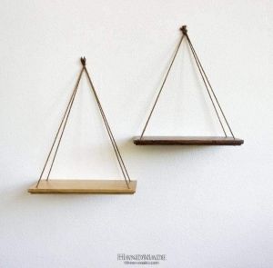 Set of 2 hanging shelves «He and she»