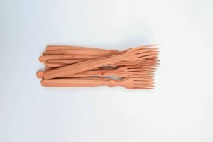 Set of decorative wooden forks