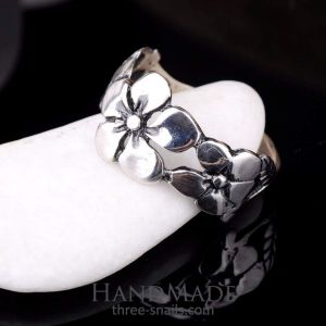 Silver ring "Flowers"
