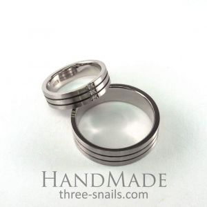 Silver wedding rings "Harmony"