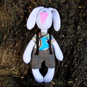 Soft toy "Bunny Stepashka"