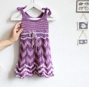 Сrochet baby dress "Violet style"