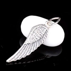 Sterling silver owl pendant "Wing"