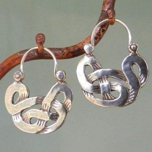 Sterling silver pretzel earrings