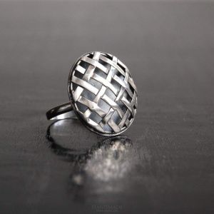 Sterling silver ring "Charm weave"