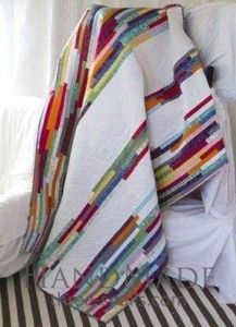 Striped patchwork quilt