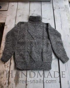 Stylish knitted sweater of natural wool "Cuddles"