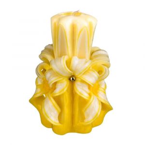 Сustom carved candles "Yellow tulip"
