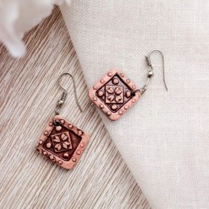 Сute earrings "Ceramic pattern"