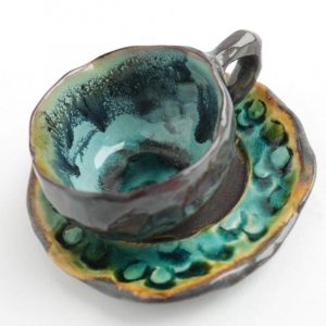 Tea cup ceramic set "Sea"
