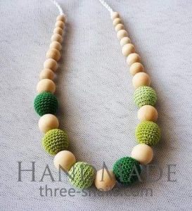 Teething beads "Green beads"
