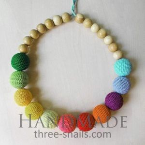 Teething necklaces "Colors of rainbow"