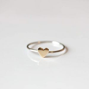 Tiny silver ring "Small heart"