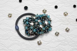 Turquoise hair tie "Turquoise universe"