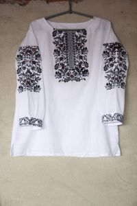 Ukrainian blouses "Black flowers"