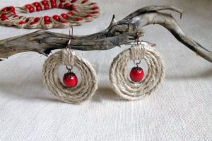 Unique earrings "Firebird"