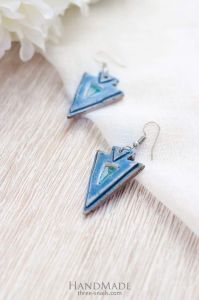 Unique earrings "Triangles"