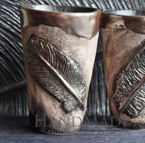 Unique mugs "Feather"