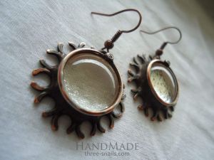 Vintage earrings "Rhododendron"