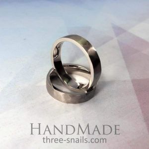 Wedding ring set. Silver wedding bands his and hers
