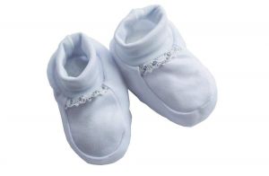 White baby booties "Lace"