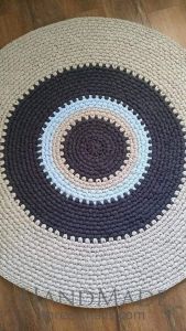 White braided cotton rug