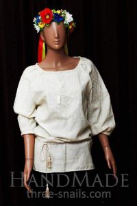 White embroidered woman blouse (vyshyvanka)