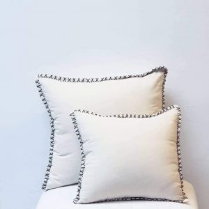 White stitch pillow case