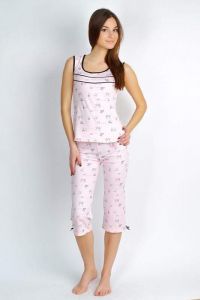 Woman pajamas set. Sport design (vest and knee-breeches)