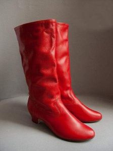 Women's red dance boots