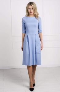 Womens summer dresses with sleeves "Blue sky"
