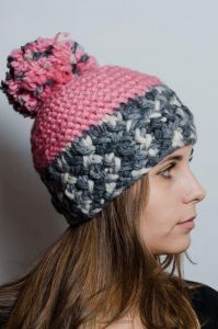 Womens winter hat "Pink glaze"