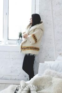 Womens wool jacket "Carpathian pattern"