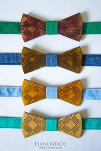 Wood bow tie gift