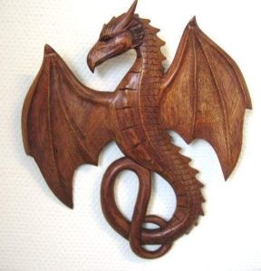 Wood carving dragon