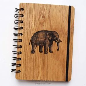 Wood notebook "Elephant"
