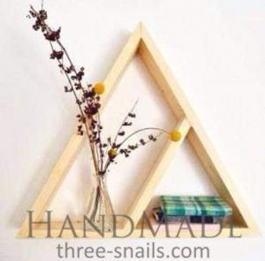 Wooden geometric shelf "Triangle"