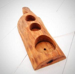 Wooden glass holder "Rustic luxury"