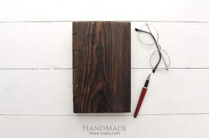 Wooden notebook dark brown "Natural wood"