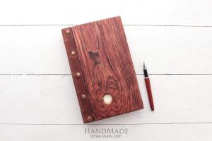 Wooden red notebook "Red wood"