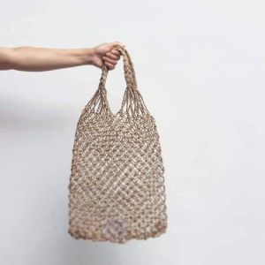 Woven seagrass fruit net bag
