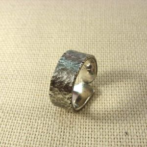 Wrought silver ring "Strength"