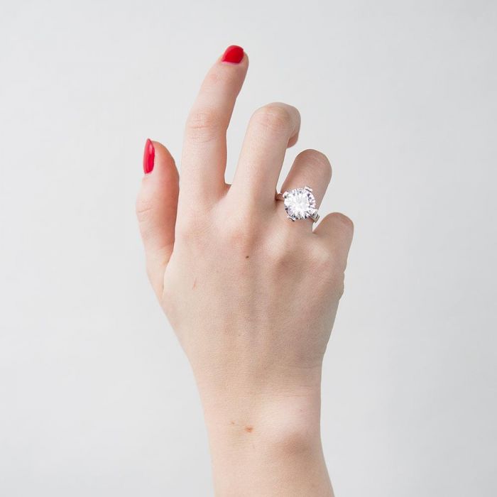 Huge cubic zirconia engagement ring