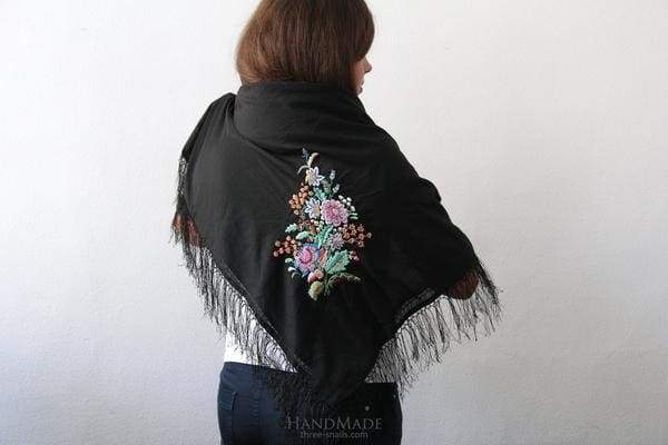 embroidered wrap