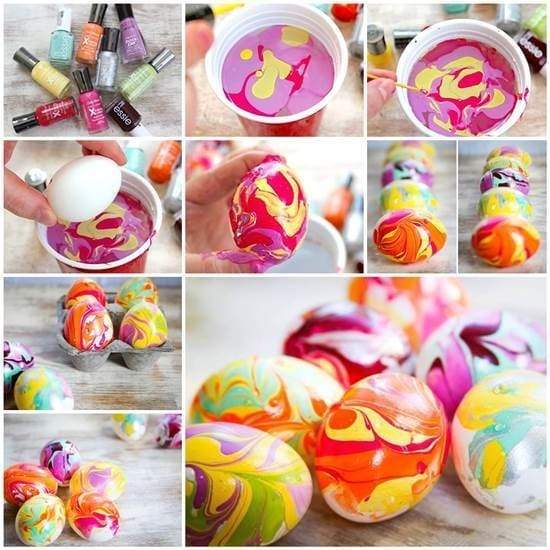 bright eggs for Easter