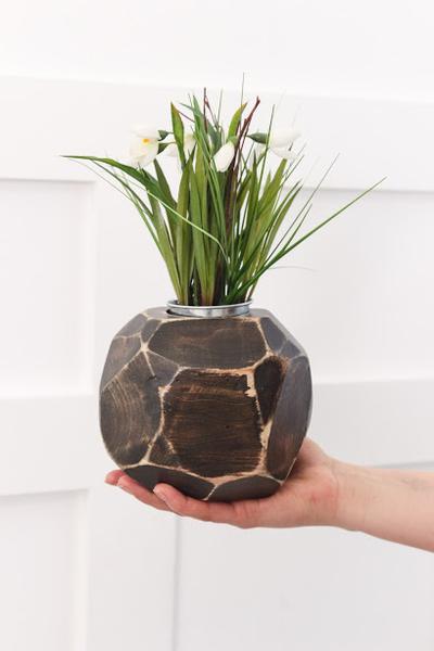 wooden vase