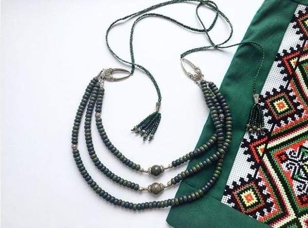green handmade necklace