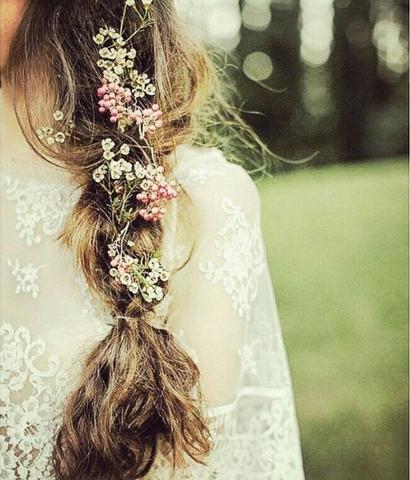 flowers in hair