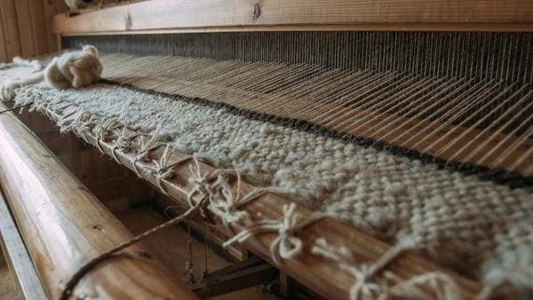 traditional wool loom