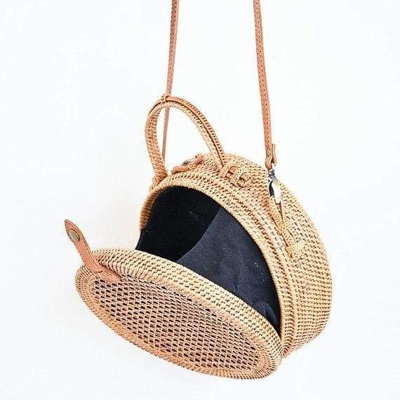 bohemian rattan bag